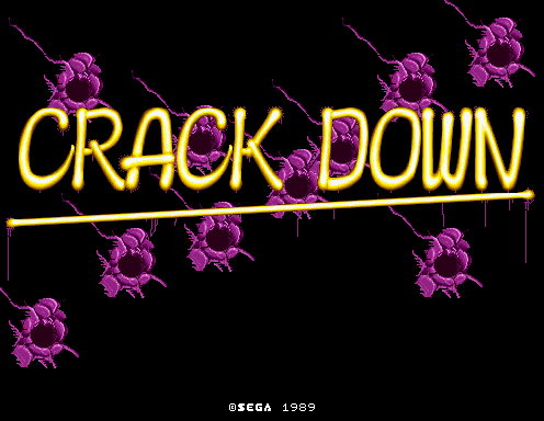 Crack Down (World, Floppy Based, FD1094 317-0058-04c) Title Screen